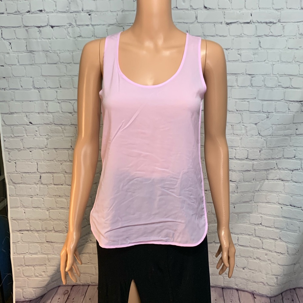 French Connection Pink sheer sleeveless top size xs